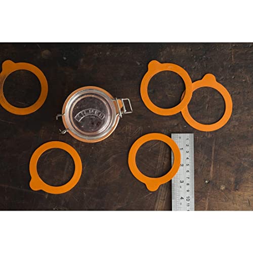 Kilner Standard Rubber Seals for Clip Top Jars, Orange