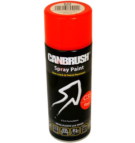 4X - Red (C33) - 400ml Spray Paint Auto DIY Colour Aerosol Can or Tape for Wood Metal Plastic - Bargain Genie