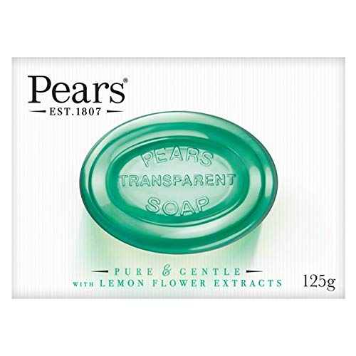 Pears Soap - Oil Clear with lemon flower extracts. Authentic Transparent Green Soap - Set of 12bars, 125g each (Pack of 12) - Bargain Genie