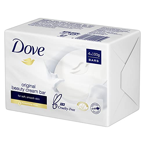 Dove Original Beauty Bar with Mild Cleansers Moisturising Beauty Cream Bar with 1/4 Moisturising Cream, 4 x 100g (Pack of 6) - Bargain Genie