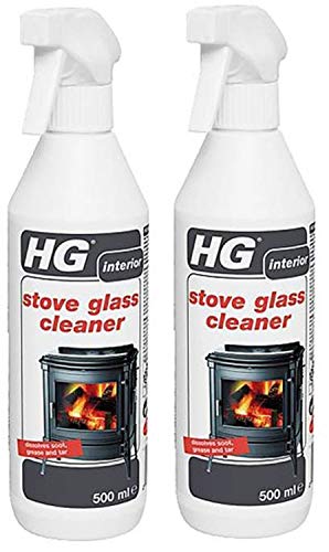 2 x Stove Glass Cleaner - A Foam Stove Window Cleaner for The Easy Removal of soot, Grease and Tar - Bargain Genie