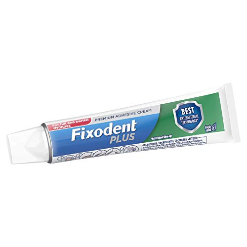 Fixodent Plus Antibacterial Technology Denture Adhesive, 40 g - Bargain Genie