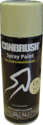 Canbrush Specialist Metal, Plastic and Wood Spray Paint Royal Ivory C6 400ml - Bargain Genie