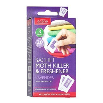 2 X Pack of 20 Acana Moth Killer & Freshener Sachets with Lavender Fragrance - Bargain Genie