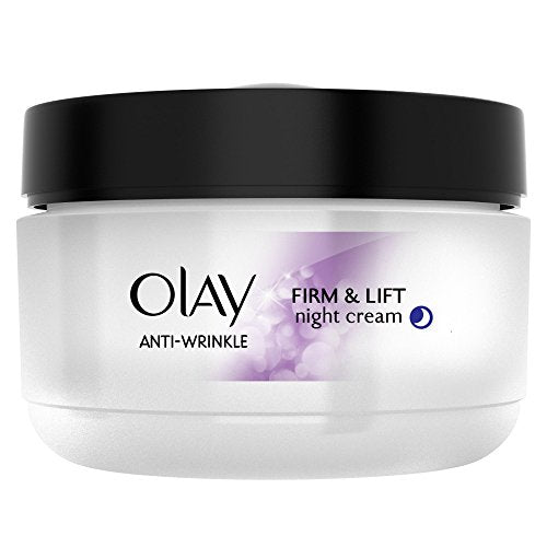 Olay Anti-Wrinkle Firm and Lift Anti-Ageing Moisturiser Night Cream, 50 ml - Bargain Genie