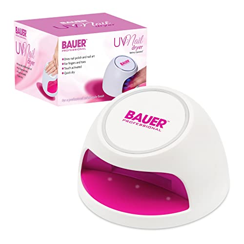 Bauer Professional 38750 Quick Dry UV Nail Lamp / Touch Activated Nails Dryer / Battery Operated & Portable / Works On Both Fingers & Toes / Salon Quality Finishes - Bargain Genie