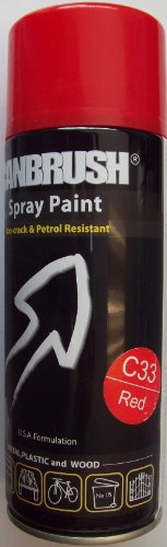 3 x CANBRUSH Spray Paint For Metal Plastic & Wood 400ML - Red C33 - Bargain Genie