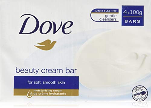 Dove Original Beauty Bar with Mild Cleansers Moisturising Beauty Cream Bar with 1/4 Moisturising Cream, 4 x 100g (Pack of 6) - Bargain Genie