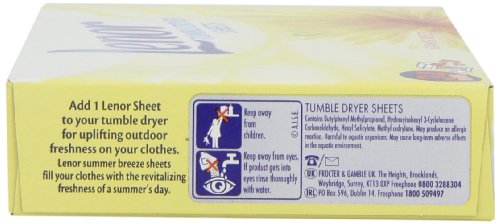 Lenor Tumble Dryer Summer Breeze Sheets Box 34 - Bargain Genie