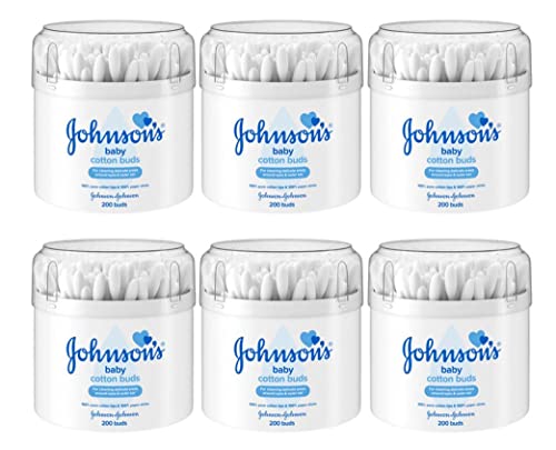 Johnson's Cotton Buds (200 Buds) - Pack of 6 - Bargain Genie