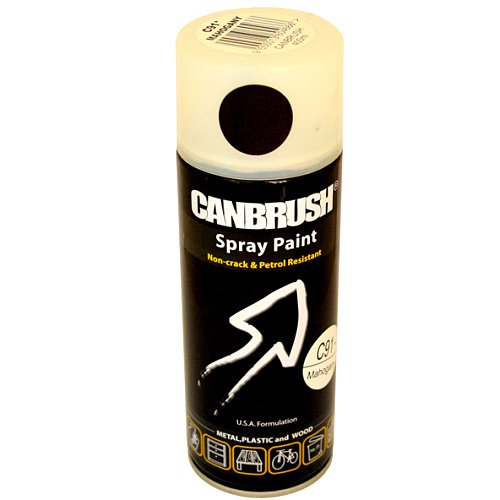 Canbrush EBONY Black Spray Paint Auto Diy Purpose Colour Aerosol Can Wood Effect C90 - Bargain Genie