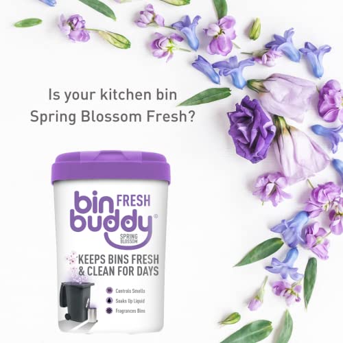 Bin Buddy Fresh Spring Blossom 450g x 3, Bin Freshener Deodoriser Powder, Leaves Your Bin Smelling Great, Suitable for Indoor and Outdoor Bins, Pack of 3 - Bargain Genie