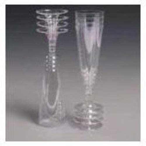 24 Clear Plastic Champagne Flutes/Glasses 150mlP - Bargain Genie