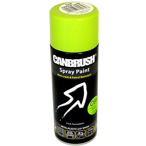 1X - Green Lime (C68) - 400ml Spray Paint Auto DIY Colour Aerosol Can or Tape for Wood Metal Plastic - Bargain Genie