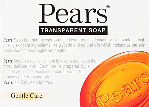 Pears Soap – Pure & Gentle with Mint Extract Transparent Blue Care Soap - 125g bar - Bargain Genie