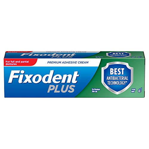 Fixodent Plus Antibacterial Technology Denture Adhesive, 40 g - Bargain Genie