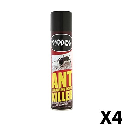 4 X Nippon 300ml Nippon Ant and Crawling Insect Aerosol - Bargain Genie