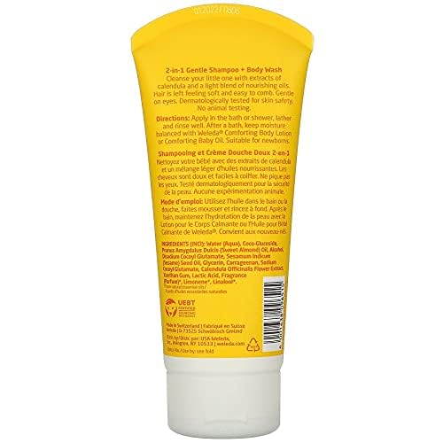 Weleda Calendula Shampoo & Body Wash 200ml X 2 (Pack of 2)