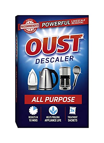 3 x 3 sachets Oust All Purpose Descaler Cleaner Kettle Iron Household Appliances - Bargain Genie