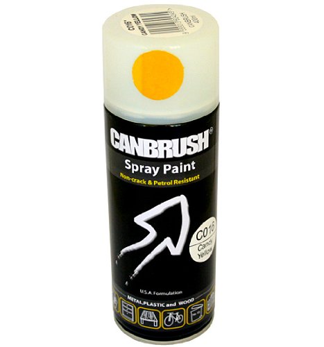 Canbrush CANDY YELLOW Mirror Metallic Effect Spray Paint Auto Diy Purpose Colour Aerosol Can C016 - Bargain Genie