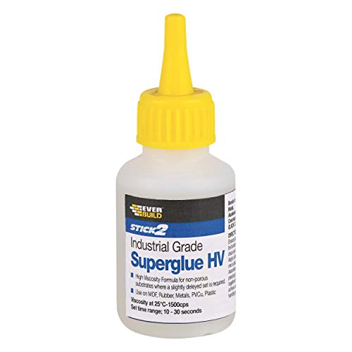 Everbuild Stick 2 Industrial Grade High Viscosity Superglue, Clear, 50 g - Bargain Genie