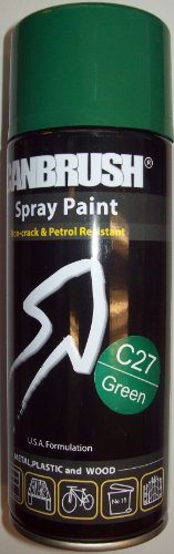 3 x CANBRUSH Spray Paint For Metal Plastic & Wood 400ML - Green C27 - Bargain Genie