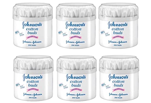 Johnson's Cotton Buds (200 Buds) - Pack of 6 - Bargain Genie