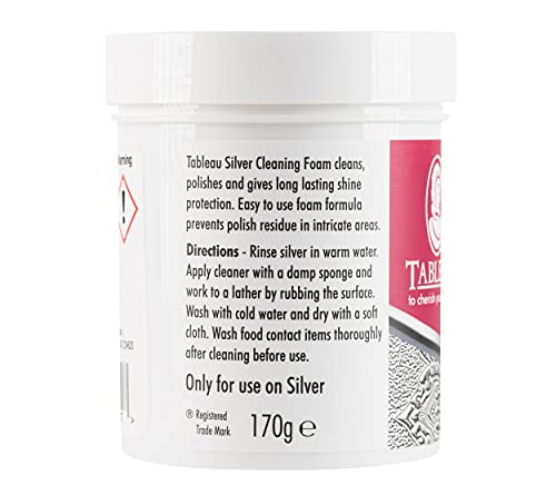 Tableau Silver Cleaning Foam, Quick and Easy Cleaning and Polishing of All Silver and Silverplate. 170g - Bargain Genie