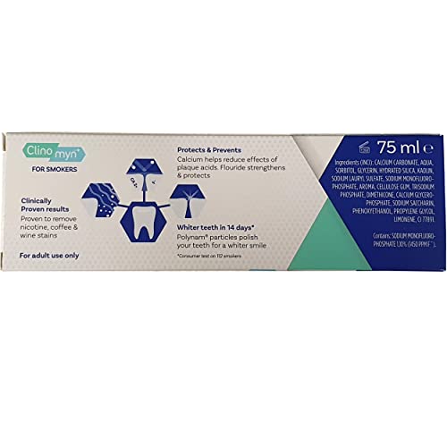 TWELVE PACKS of Clinomyn Toothpaste For Smokers Original 75ml - Bargain Genie