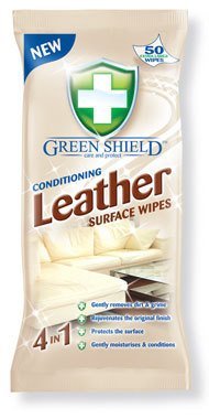 7 X Green Shield Conditioning Leather Surface Wipes 50 Pack - Extra Large Wipes - Bargain Genie