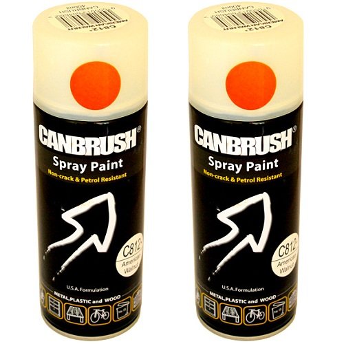 2 x CANBRUSH Spray Paint - For Metal Plastic & Wood 400ML - American Walnut - Bargain Genie