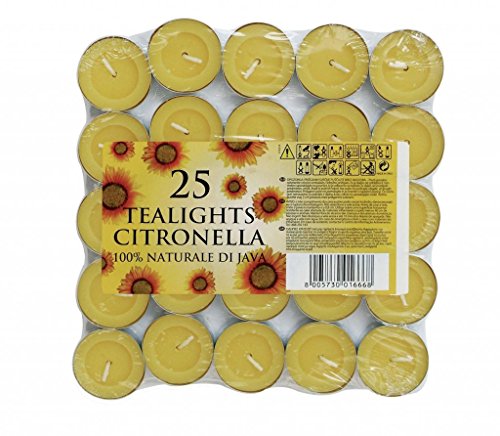 200 Citronella Tea Lights Garden Candles Outdoor Insect Repellent