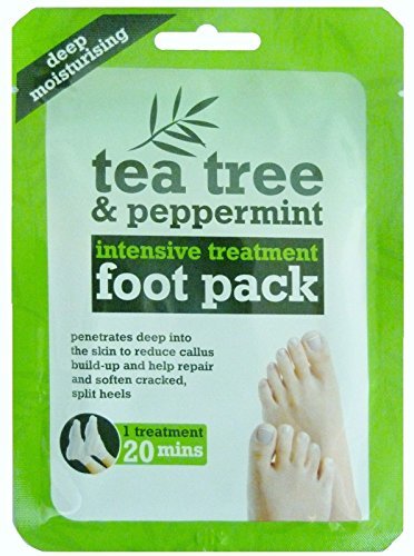 3 x TEA TREE & PEPPERMINT INTENIVE TREATMENT FOOT PACK DEEP MOISTURISING by Tee Tree - Bargain Genie