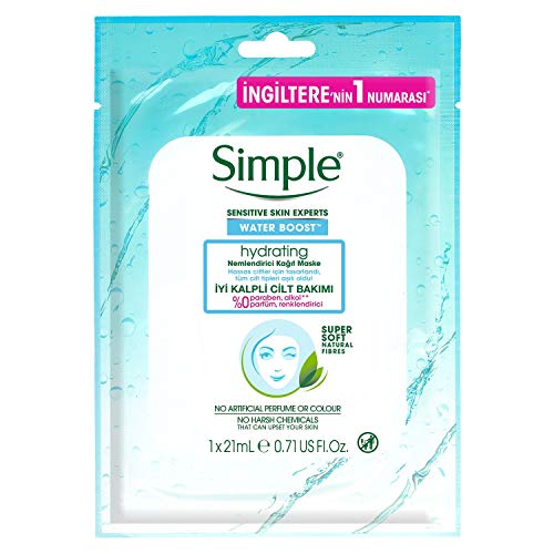 Simple Hydrating 16 days' worth of moisturiser in just 15 minutes Sheet Mask face mask for dry skin 1 pc - Bargain Genie