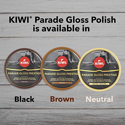 KIWI Parade Gloss Prestige Shoe Shine Polish for Black Leather, Metal Tin, 50ml - Bargain Genie