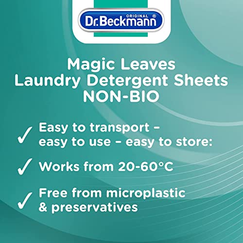 Dr. Beckmann MAGIC LEAVES Laundry Detergent Sheets NON-BIO