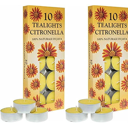 20 x Prices Citronella Tealight Candles Mosquito Fly Insect Repeller - Bargain Genie