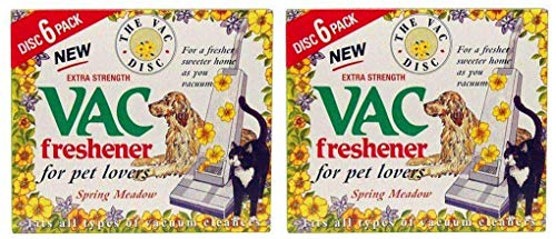 2 x Vacuum Cleaner Air Freshener Spring Meadow Pack of 6 Disc Pet Lovers Home Office Cleanliness Extra Strength Fresh Fragrance Vac Fits All Hoover - Bargain Genie