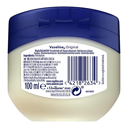 VASELINE PURE PETROLEUM JELLY ORIGINAL 250ML DRY SKIN MOISTURISER PROTECTS FROM CHAPPING