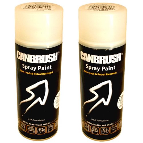 2 x CANBRUSH Spray Paint - for Metal Plastic & Wood 400ML - Plastic Primer - Bargain Genie