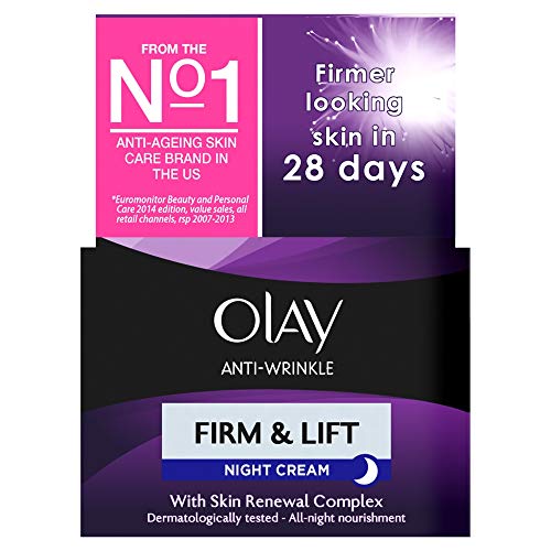 Olay Anti-Wrinkle Firm and Lift Anti-Ageing Moisturiser Night Cream, 50 ml - Bargain Genie