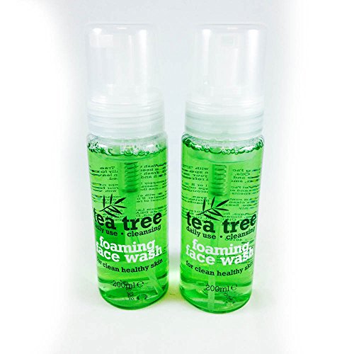 2 X TEA TREE FOAMING FACE WASH 200ml FOR HEALTHY CLEAN SKIN - DAILY USE - Bargain Genie