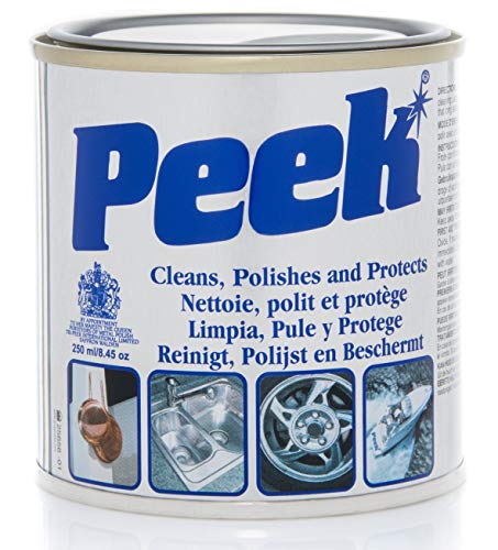 Peek 33700 Metal Cleaner Polishing Compound Paste to Clean, Polish, Shine and Protect Stainless Steel, Silver, Chrome, Fibreglass and Ceramic, 250ML - Bargain Genie