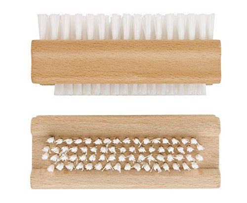 2 X Double Sided Wooden Nail Brush