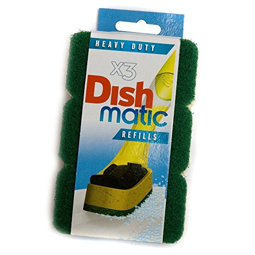 9 Extra Heavy Duty Dishmatic Black Refill Sponges from Caraselle - Bargain Genie