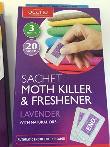 Acana Moth Monitoring Trap, 2 Refills & 20 Lavender Moth Killer & Freshner Sachets - Bargain Genie