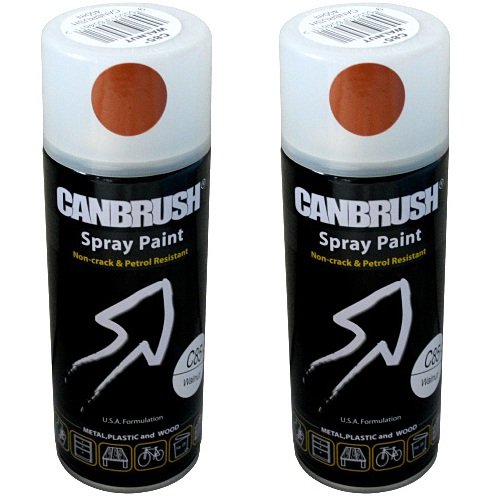 2 x CANBRUSH Spray Paint - For Metal Plastic & Wood 400ML - Walnut - Bargain Genie