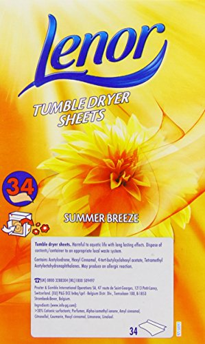 Lenor Tumble Dryer Summer Breeze Sheets Box 34 - Bargain Genie