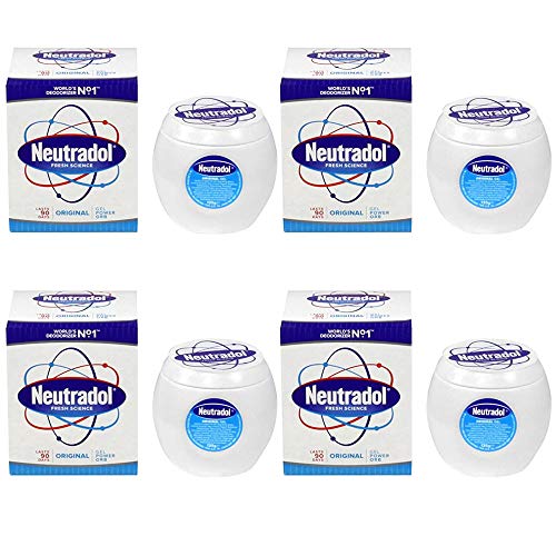 Neutradol Economical Odour Remover Air Freshener Original Gel Power Orb 140g (4 Pack)