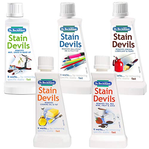 Dr Beckmann Stain Devils Complete Stain Remover Kit (4 x 50ml, 1 x 50g) - Bargain Genie